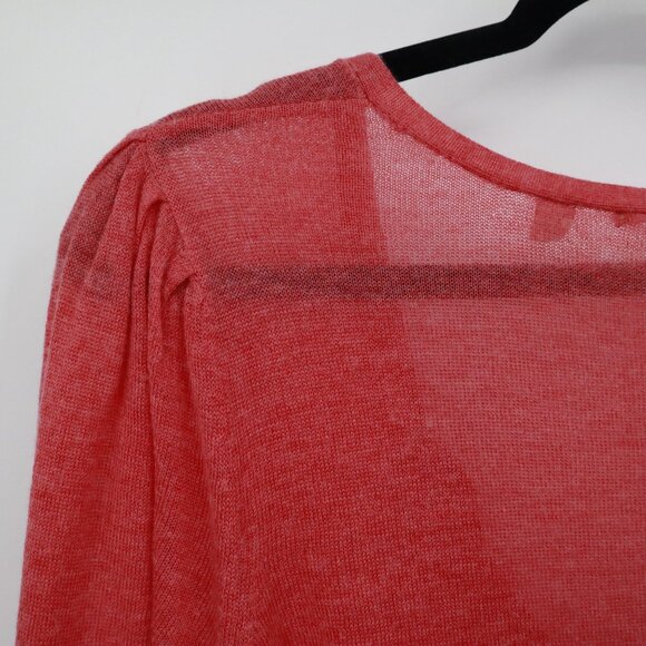 Knitted & Knotted Wool Alpaca Sweater Womens M Coral Soft Girl Coquette Romantic - Picture 10 of 16